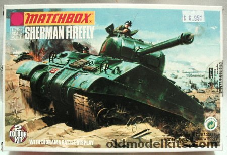 Matchbox 1/76 Sherman Firefly Tank with Diorama Display Base, 40071 plastic model kit